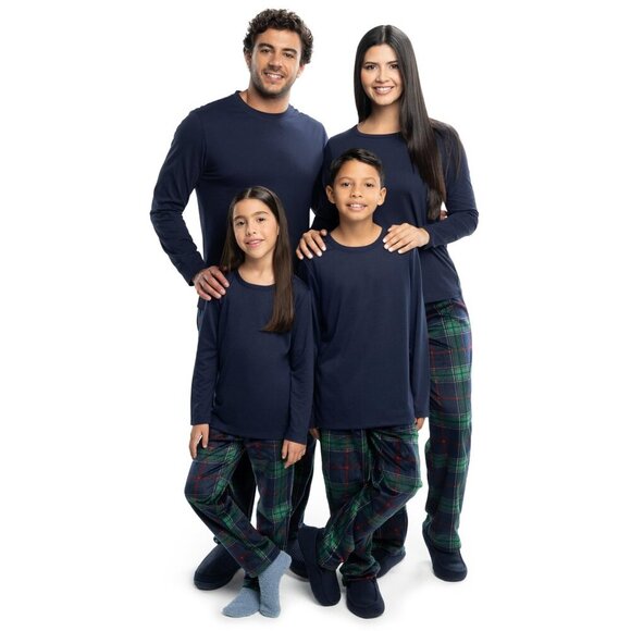 Classic Crewneck Pajama Set Cozy Holiday Lounge Sleepwear Family Matching